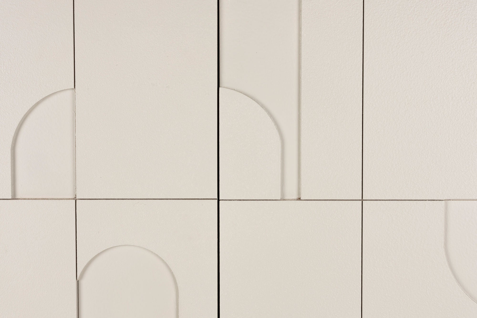 Funk Geometric Off White High Cabinet